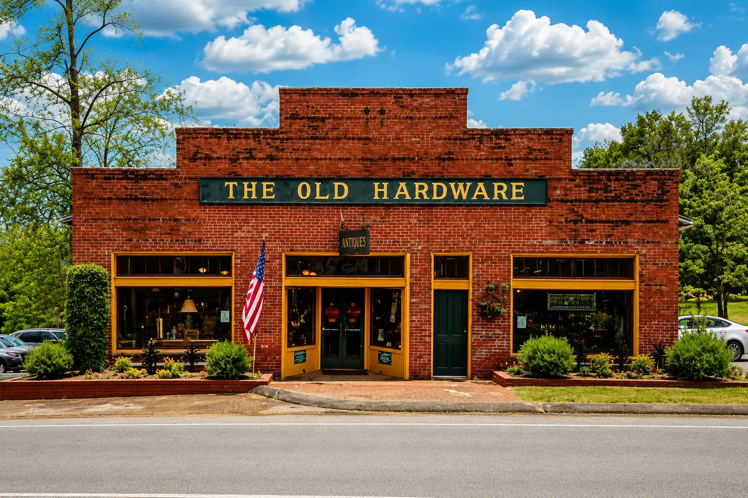 The Old Hardware building on Carthage Street — home of Dewberry Kitchen & Tap in Cameron, NC