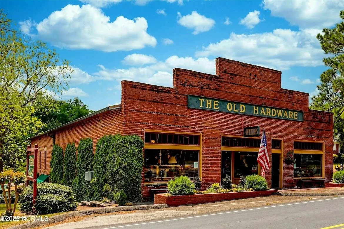The Old Hardware building on Carthage Street, Cameron NC — home of Dewberry Kitchen & Tap