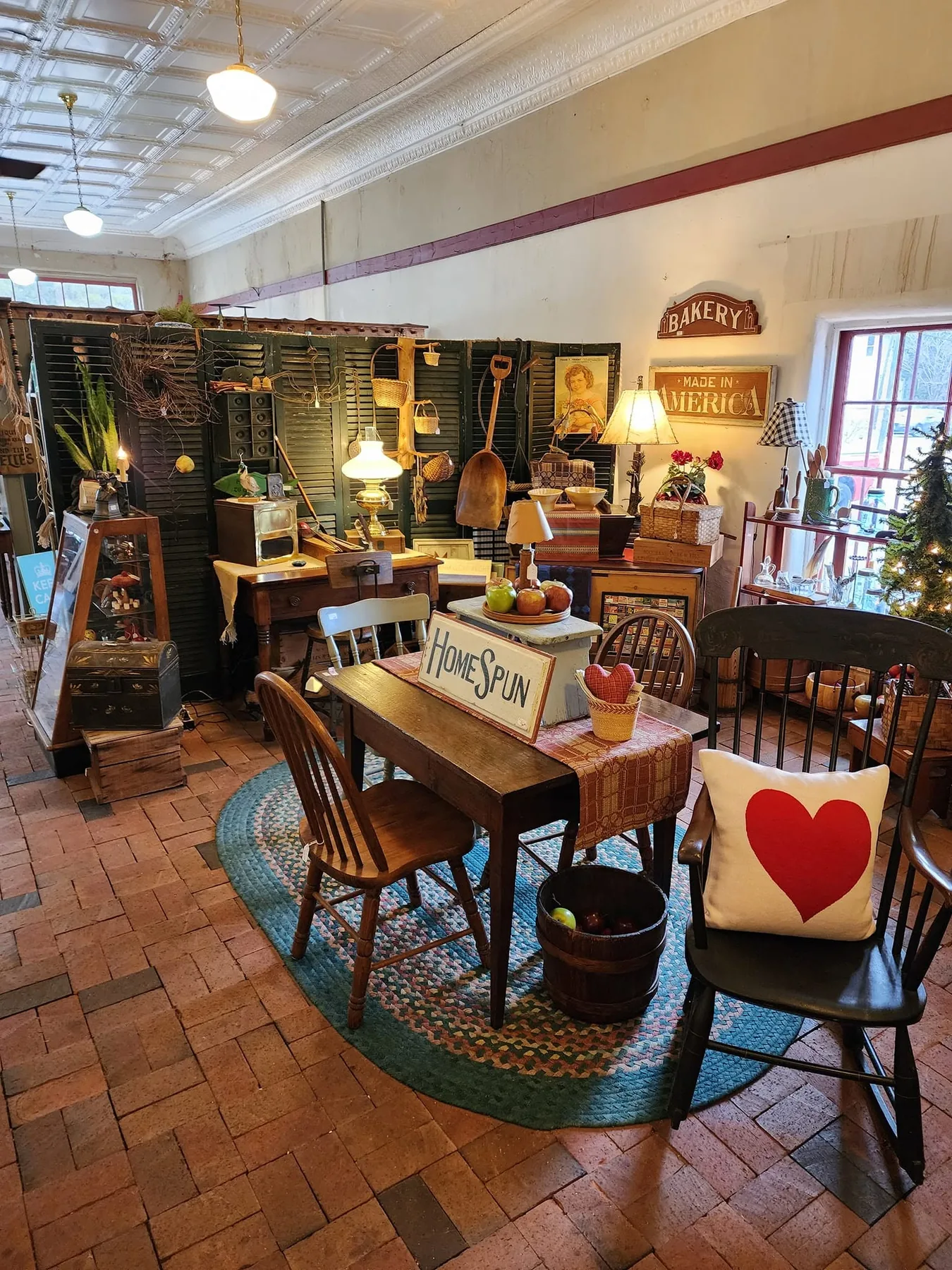 Old Hardware Vintage Depot interior — antiques and collectibles upstairs from Dewberry Kitchen & Tap